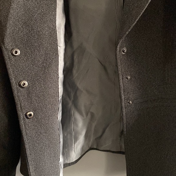 Tahari gray snap front blazer jacket - Picture 4 of 7